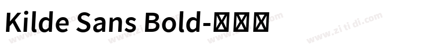 Kilde Sans Bold字体转换
